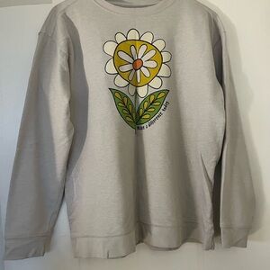 NATURAL LIFE Floral Graphic Sweatshirt in Cream